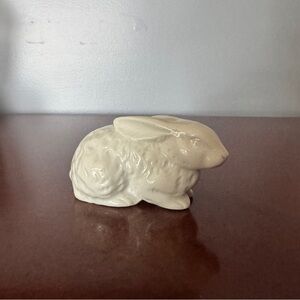 Porcelain Cream Rabbit Figurine